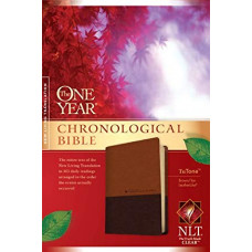 The One Year Chronological Bible NLT - LeatherLike Brown/Tan